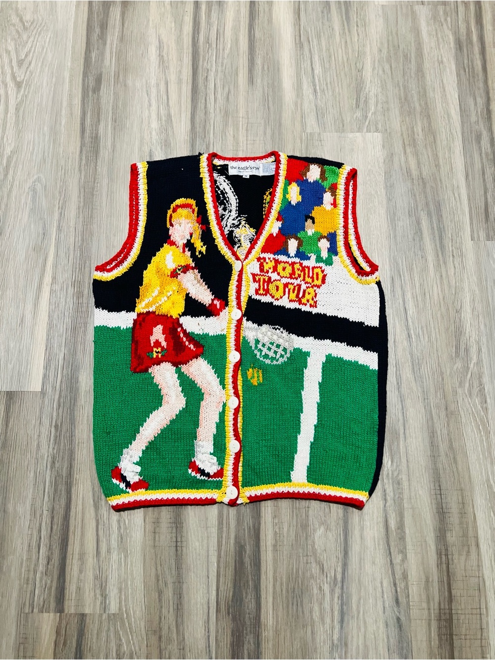 Vintage Tennis World Tour Knit Sweater Vest - Picture 3 of 8